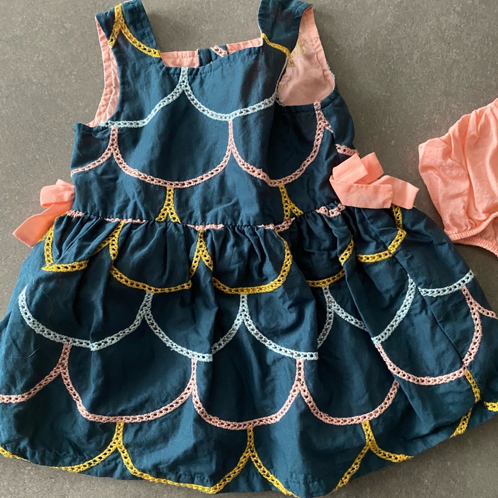 Genuine Kids Osh Kosh Dress + Diaper Cover | 12M